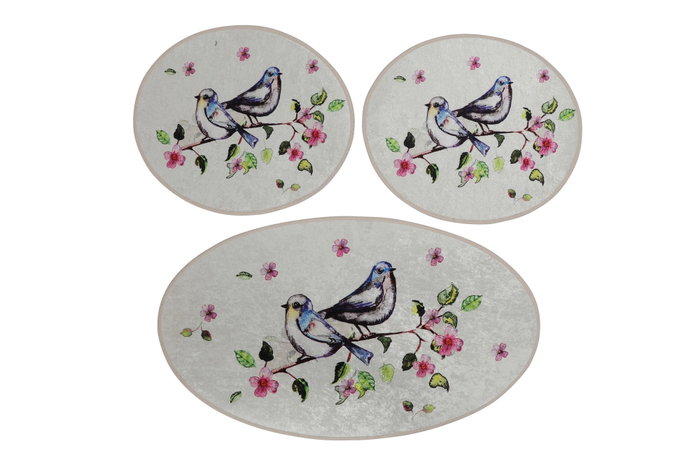 Mijölnir Bird Nest Juego de alfombrillas de baño Multicolor